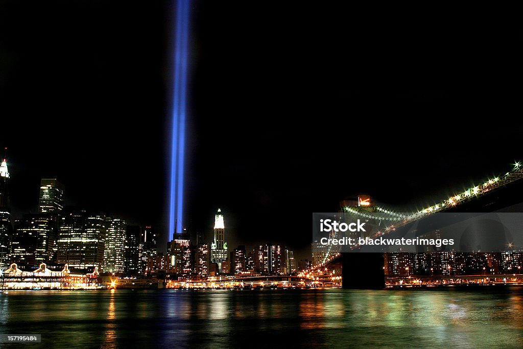 World Trade Center homenagem luzes - Royalty-free Ataques de 11 de setembro de 2001 Foto de stock