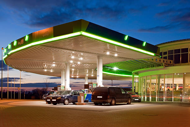 Petrol station stock photo