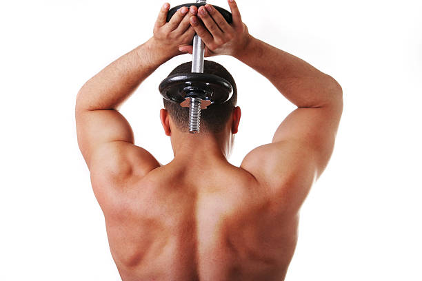 tricep extensions stock photo