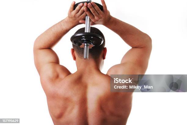 Extensões Tricep - Fotografias de stock e mais imagens de Enrolado - Enrolado, Homens, Peso - Equipamento para Exercícios