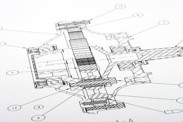Basic Machine Part Drawn 2,100+ Parts Of A Machine Drawings Stock Photos, Pictures & Royalty ...