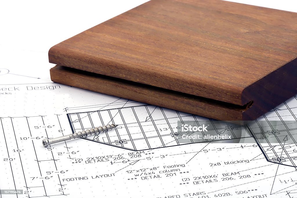 デッキの描出 - 木製のロイヤリティフリーストックフォト