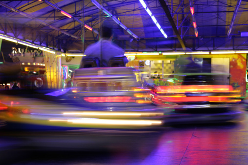 Bumper cars in action.