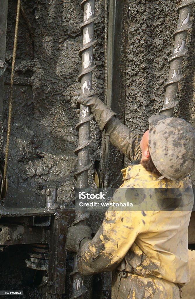 Driller com hastes de perfuração - Royalty-free Sismo Foto de stock