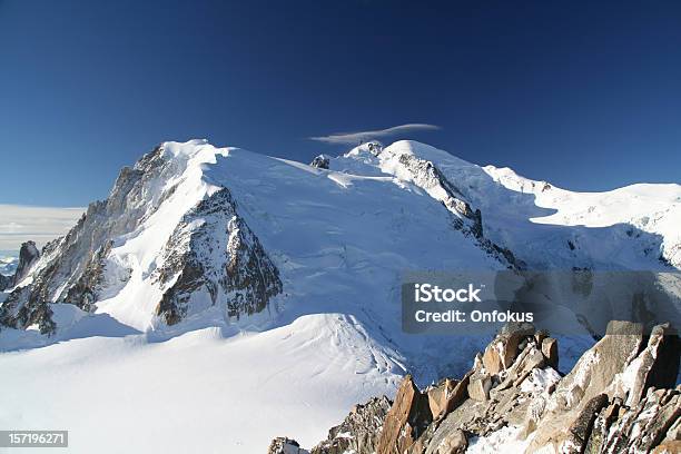 Mont Blanc Summit From Aiguille Du Midi Chamonix France Stock Photo - Download Image Now