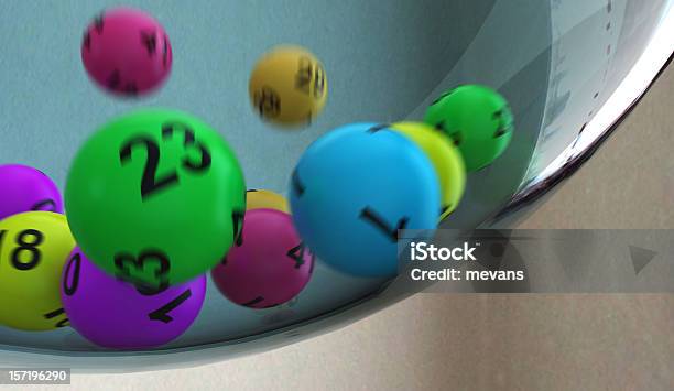 Foto de Números Da Sorte e mais fotos de stock de Loteria - Loteria, Bola de Loteria, Esfera