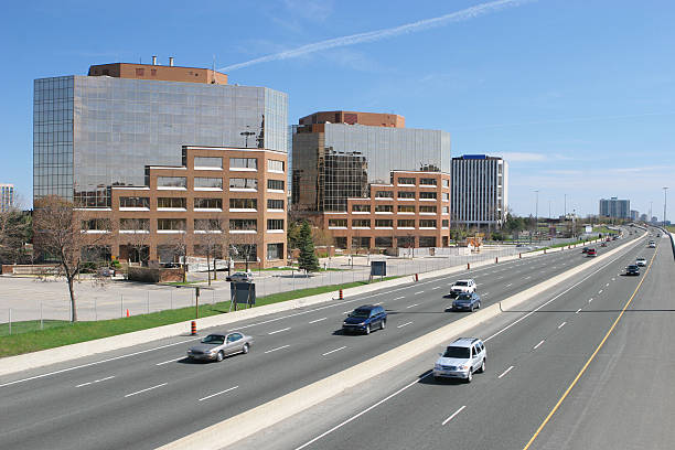 istock Modern Office Buildings on Toronto highway 157196377