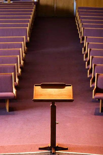 Podium in a church