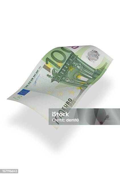 Banknot 100 Euro Izolowany - zdjęcia stockowe i więcej obrazów Waluta Unii Europejskiej - Waluta Unii Europejskiej, Symbol Euro, Banknot