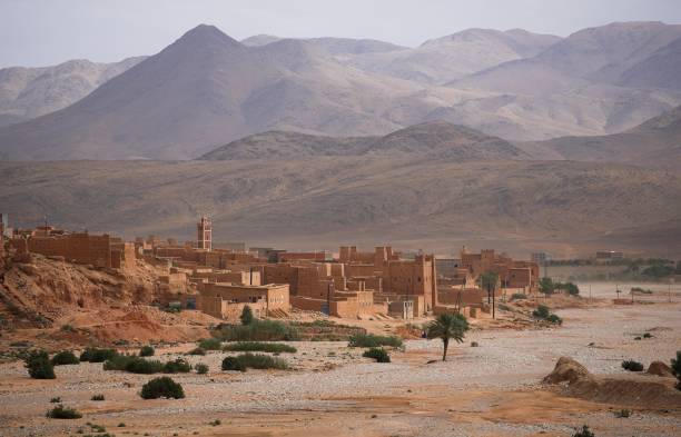 istock Traditional Berber town in Morocco and Atlas mountains 157196688