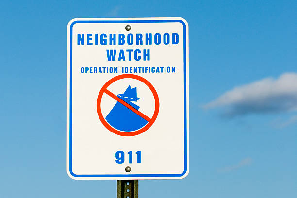 Neighborhood Watch Sign stock photo