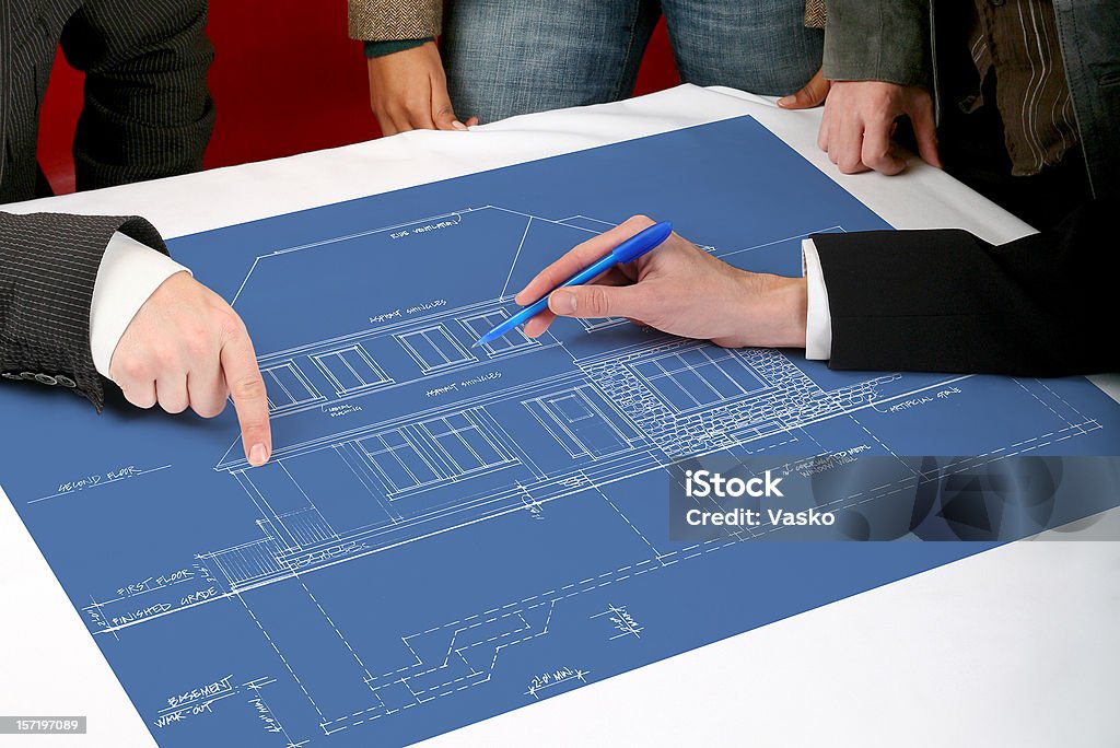 Architekt & Kunden - Lizenzfrei Architektur Stock-Foto