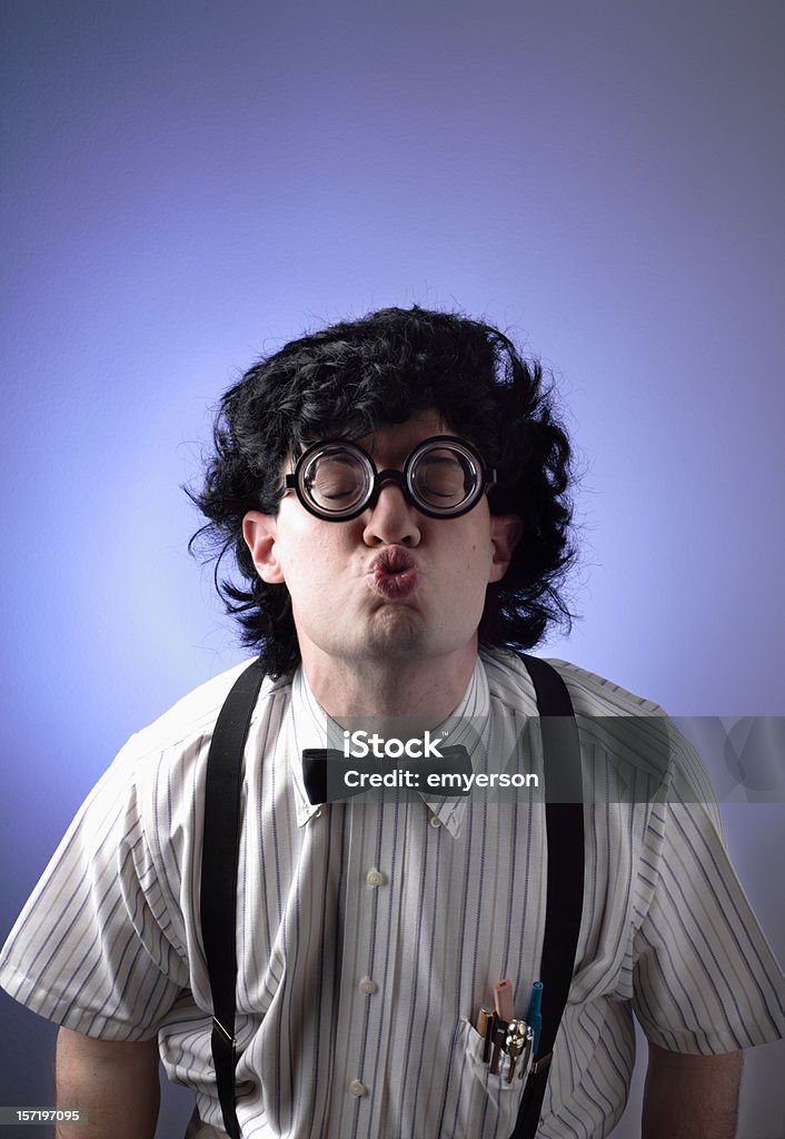 Die Geek: Kiss " - Lizenzfrei Augen geschlossen Stock-Foto