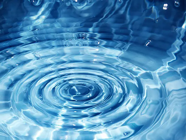 water ripples in blue