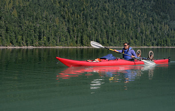 Beautiful Kayaker stock photo
