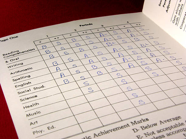 istock Report card subjects and grades 157197486