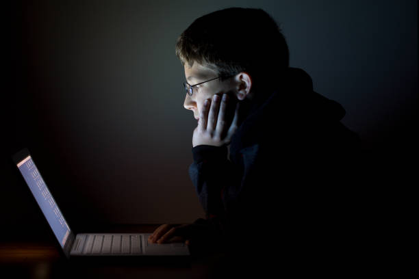 Teen Boy In the Dark