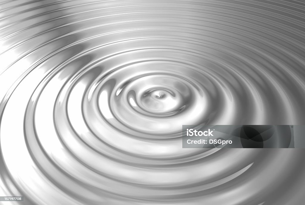 Cerchio astratto in acqua BN - Foto stock royalty-free di Acqua