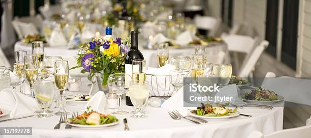 Hochzeitsempfang Stockfoto und mehr Bilder von Hochzeit - Hochzeit, Festmahl, Tisch