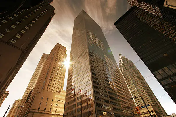 Photo of Skyscrapers and Sun