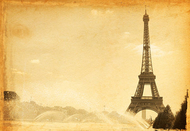 Vintage Eiffel Tower stock photo