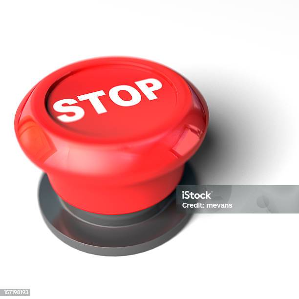 Botão Stop - Fotografias de stock e mais imagens de Botão - Peça de Máquina - Botão - Peça de Máquina, Sinal de Emergência - Informação, Aterrorizado
