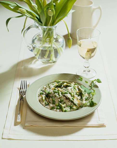 Asparagus Risotto stock photo