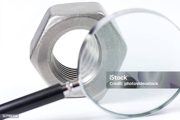 Industrial Quality Control Stock Photo - Download Image Now - Magnifying Glass, Loupe, Steel