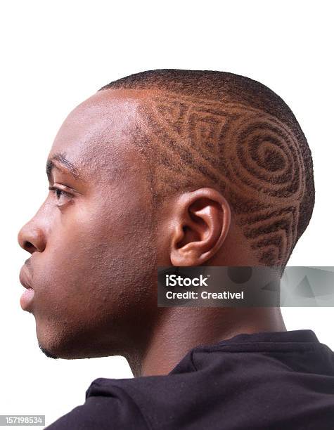Intricate Hair Style Profile Of A Young Man Stock Photo - Download Image  Now - Men, Hairstyle, African Ethnicity - iStock