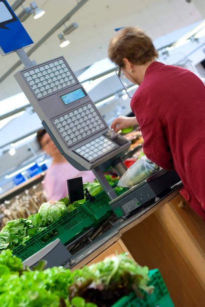 istock Supermarket balance for vegetables and fruit 157198536