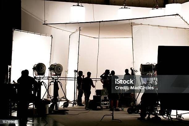 Television Comercial Production Set Stock Photo - Download Image Now - Film Industry, Film Studio, Film Crew