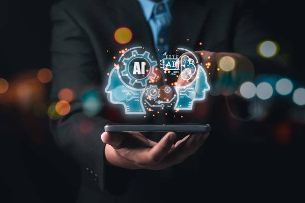 istock Ai technology Futuristic technology transform, businessman using smartphone SEO information chatbot application to analyze data and build something 1572008466