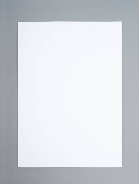 istock A Blank white a4 size paper on grey background, Empty space for your design. 1572011328