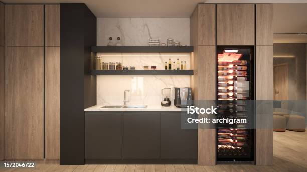 Interior Design Architecture Computer Generated Image Of Kitchen ...