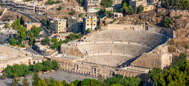 Amman, Jordan: Roman Theatre of Amman is a 6,000-seat, 2nd-century Roman theatre. A famous landmark in the Jordanian capital, it dates back to the Roman period when the city was known as Philadelphia.