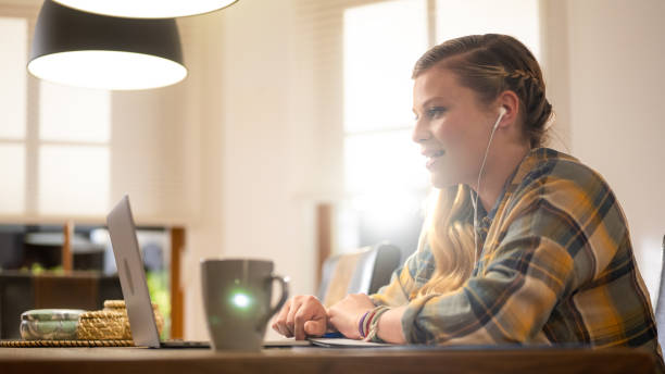 istock Woman talking during video conference 1572059007