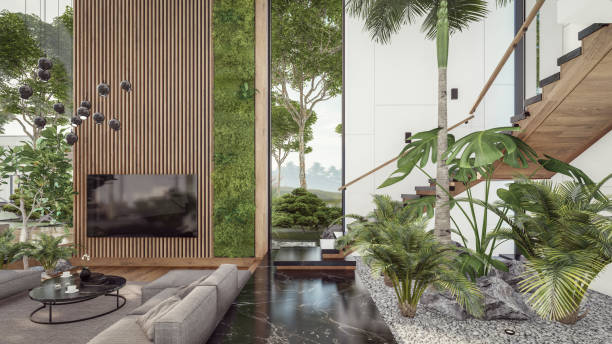 istock 3d rendering of expensive cozy interior with green walls in night 1572091706