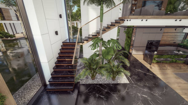 istock 3d rendering of expensive cozy interior with green walls in night 1572092298