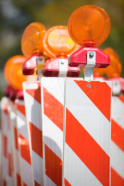 istock Road Construction Safety Barricades 157211274
