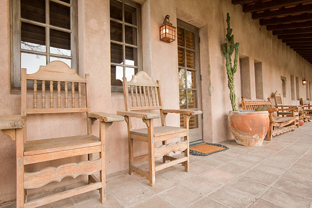 istock Ranch House Chairs on Porch 157211326