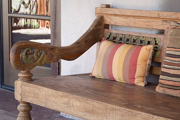 istock Southwest Style Bench on Patio 157211362