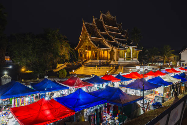 Laos Republic's most popular landmarks stock photo