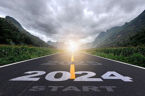 Foto de 2024 O Novo Ano 2024 Ou O Início Do Conceito Da Palavra 2024 Foto de 2024 O Novo Ano 2024 Ou O Início Do Conceito Da Palavra 2024