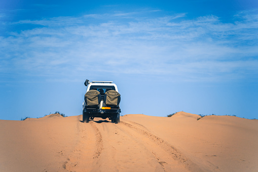 4WD cruising in Namibia desert skeleton coast area off road