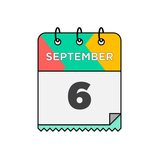 september - tageskalender-symbol im flachen design-stil stock-illustration - number 10 number 20 calendar date calendar stock-grafiken, -clipart, -cartoons und -symbole