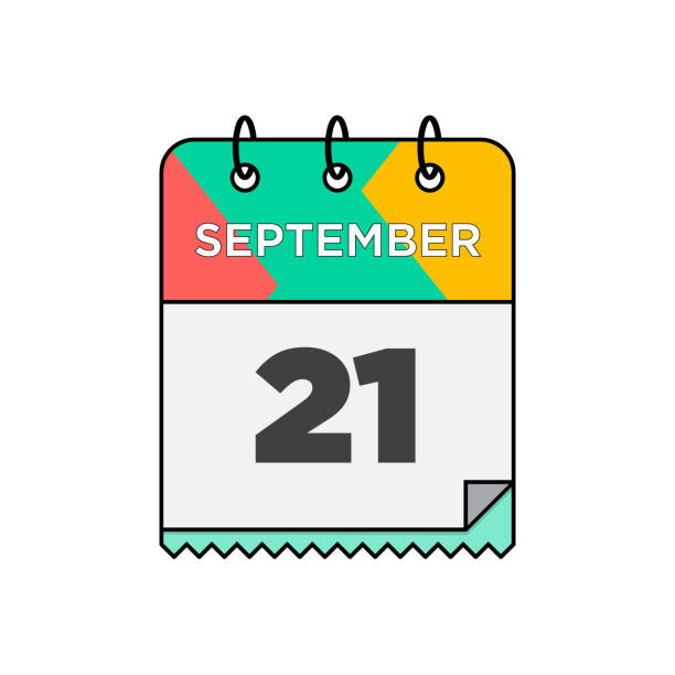 ilustrações de stock, clip art, desenhos animados e ícones de september - daily calendar icon in flat design style stock illustration - 12 18 months