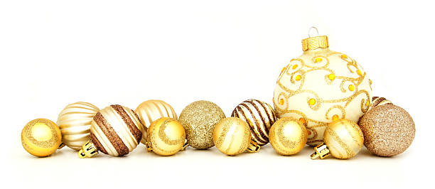 istock Golden Christmas baubles 157215523