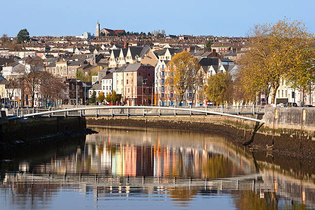 St Patrick's Quay on the north channel of river Lee. Cork City, Ireland