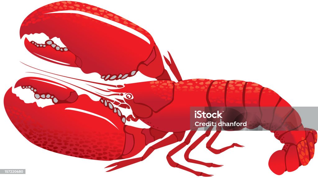 Des homards, des griffes avec grand - clipart vectoriel de Homard - Produit de la mer libre de droits