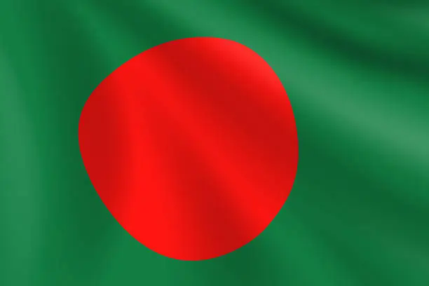 Vector illustration of Flag of Bangladesh. Bangladeshi Flag. Vector Flag Background. Stock Illustration
